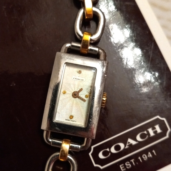Coach/Movado Silver & gold linked watch - Picture 2 of 7